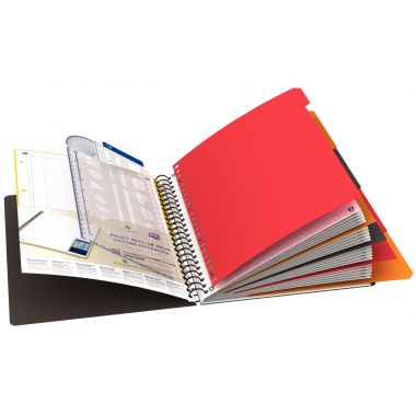 Cahier à reliure intégrale MANAGERBOOK format A4+ réglure projet, 160 pages perforées