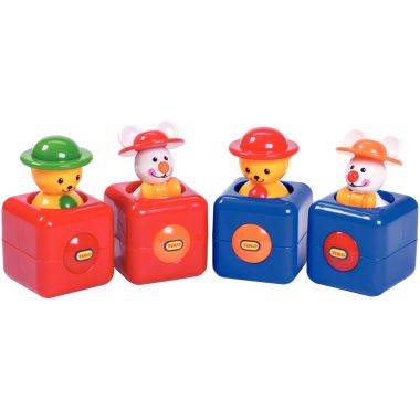 Lot de 4 cache-cache animaux TOLO