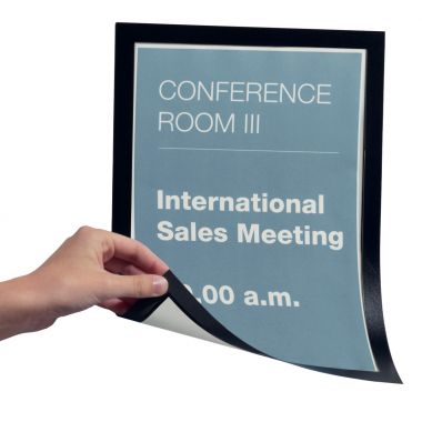 Sac de 2 cadres d'affichage A4 adhésif repositionnable avec contour magnétique noir