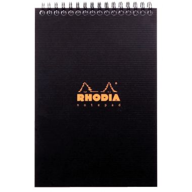 Bloc-notes RHODIACTIVE à reliure intégrale, format A5, 80 feuilles, quadrillé 5x5, papier 90g
