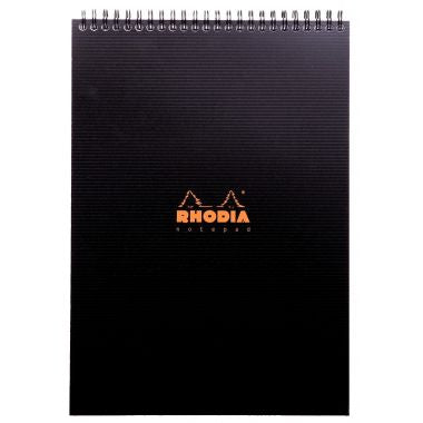Bloc-notes RHODIACTIVE à reliure intégrale, format A4, 80 feuilles, quadrillé 5x5, papier 90g