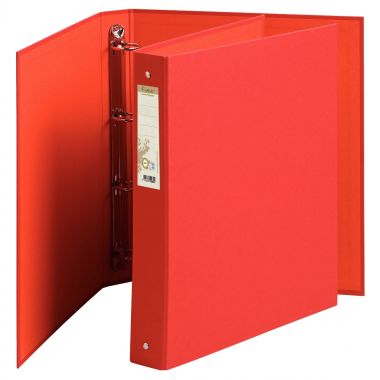 Classeur 4 anneaux rembordé papier recyclé FOREVER, format A4, dos 4 cm, rouge