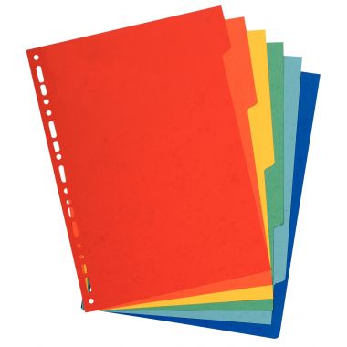 Jeu de 6 intercalaires en carte lustrée 400g, format A4