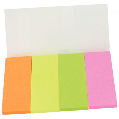 Etui de 4 distributeurs de 40 marque-pages en papier couleurs assorties