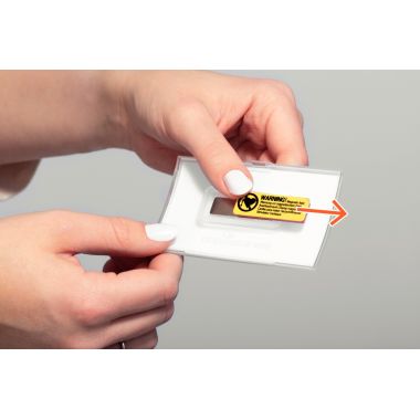 Boîte de 10 badges pliables Click Fold fixation aimant