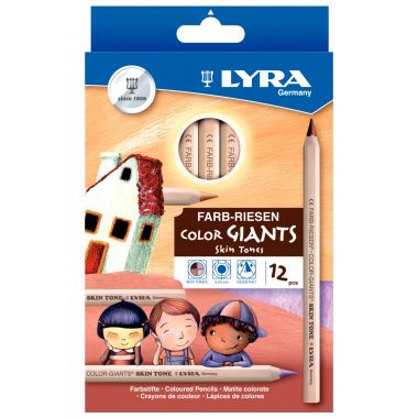 Étui de 12 crayons de couleur tons peaux