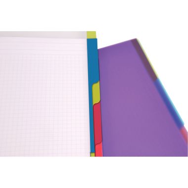 Clairefontaine - Cahier à spirale EVOLUTIV'BOOK 180 pages perforées, format A5+,5x5 - 329755C