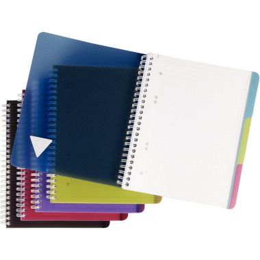 Clairefontaine - Cahier à spirale EVOLUTIV'BOOK 180 pages perforées, format A5+,5x5 - 329755C