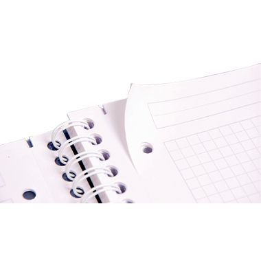 Clairefontaine - Cahier à spirale EVOLUTIV'BOOK 180 pages perforées, format A5+,5x5 - 329755C