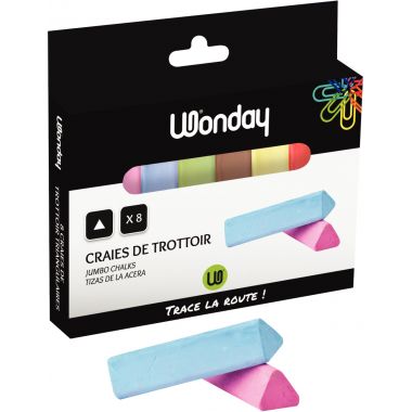 Étui de 8 craies trottoir assorties