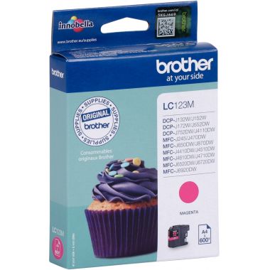 Brother CUPCAKE cartouche jet d'encre magenta authentique (LC123M)