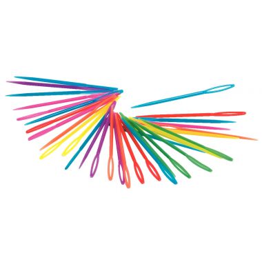Lot de 32 aiguilles en plastique, pour le code 77950 (PQ 40 CRT A BRODER 24X17CM) couleurs assorties