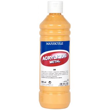 Flacon de 500 ml de peinture métallique MAJUSCULE or