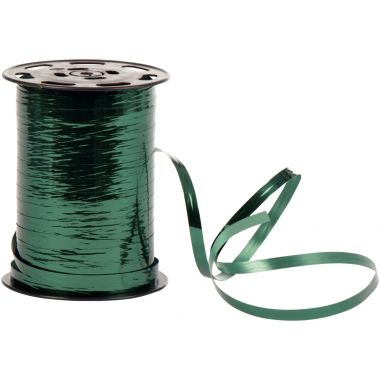 Bobine de 250m de longueur sur 7 mm de largeur de bolduc lisse coloris vert empire
