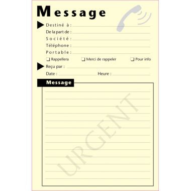 Lot de 12 blocs messages téléphoniques, format 10x15 cm