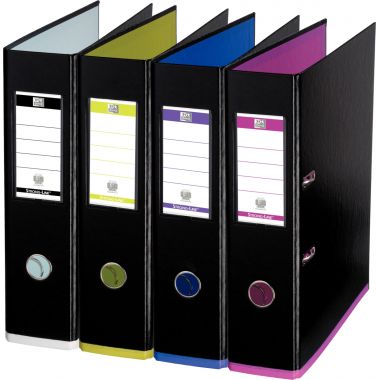 Oxford Lot de 10 classeurs à levier MY COLOUR pour format A4, dos 8 cm, noir - 100023639