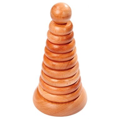 Lot de 12 encastrements assortis en bois naturel