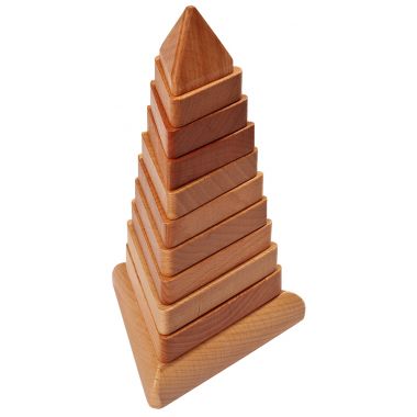 Lot de 12 encastrements assortis en bois naturel