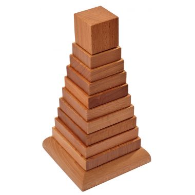 Lot de 12 encastrements assortis en bois naturel