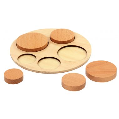 Lot de 12 encastrements assortis en bois naturel