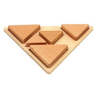 Lot de 12 encastrements assortis en bois naturel