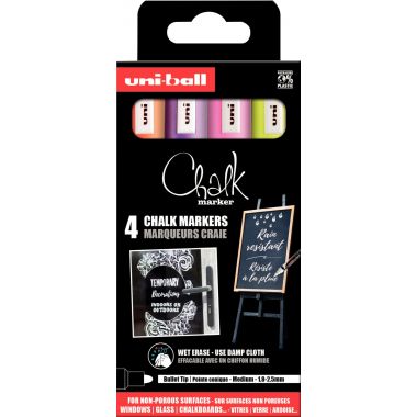 Boîte de 4 marqueurs craies Chalk violet / fluos