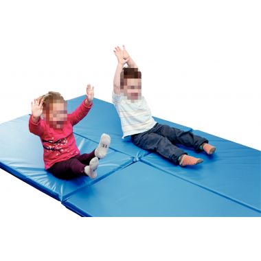 Carton de 4 tapis de sport 120x60x5cm bleu