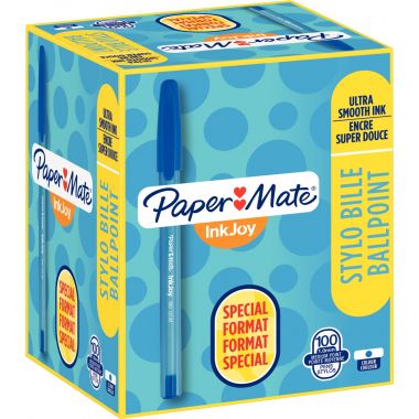 Papermate - Boîte de 100 stylos bille Inkjoy 100 bleus dont 20 gratuits - S0977420