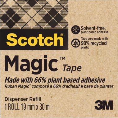 Scotch® - Rouleau adhésif Scotch Magic Green invisible 19mmx30m -  L1187