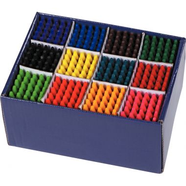 Boîte de 300 crayons cire Majuscule assorties