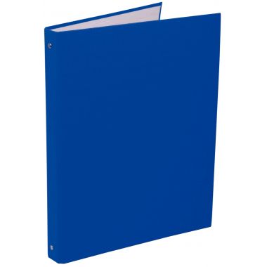 Classeur 4 anneaux en carton plastifié, format A4+, dos 2 cm, bleu