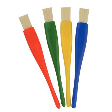 Lot de 10 pinceaux à colle, petit modèle, manche en plastique