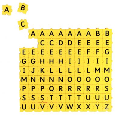Sachet de 90 lettres majuscules 3x3 cm