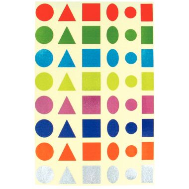 Pochette de 720 maxi gommettes géométriques holographiques assorties