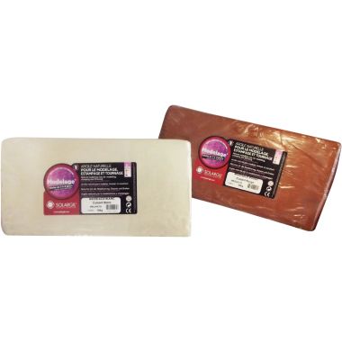 Sac de 10 kg d'argile naturelle  pour modelage coloris blanc
