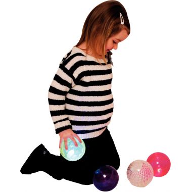 Carton de 4 balles lumineuses diamètre 10cm