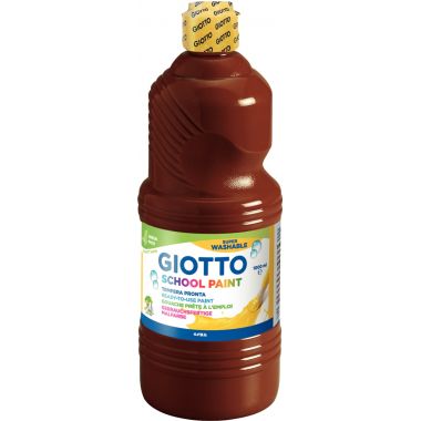 Flacon de 1 L de gouache liquide lavable GIOTTO coloris marron