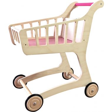 Chariot de supermarché en bois