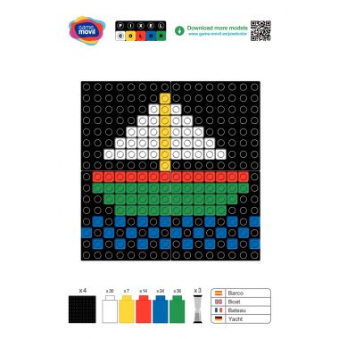 Seau de 812 pièces PIXEL COLOR + accessoires