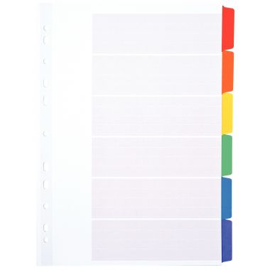 Jeu de 6 intercalaires en carte Mylar, format A4