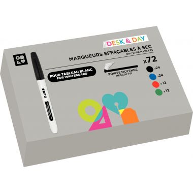 Classpack de 72 feutres MBudget pointe moyenne assortis - 3539012005958
