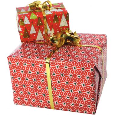Boîte de 10 rouleaux de papier cadeau motifs assortis dimension 2m x 0,70 m