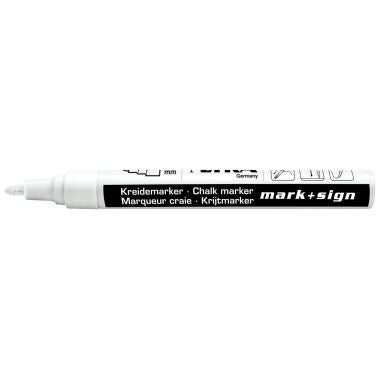Marqueur craie pointe ogive 2-4mm blanc
