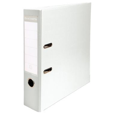 Exacompta - Classeur à levier pour format A4, dos 8 cm, blanc - 918402B