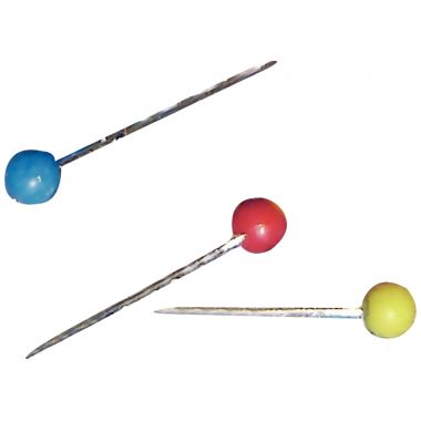 Boite de 100 épingles rondes diamètre 6mm assortis