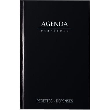 Agenda perpétuel de caisse 14x22cm noir