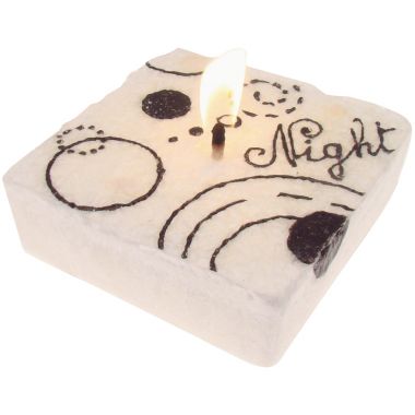 Lot de 12 bougies blanches, hauteur 10 cm, diamètre 4 cm