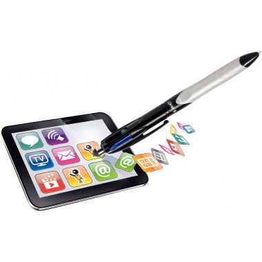 Stylo bille 4 Couleurs Stylet