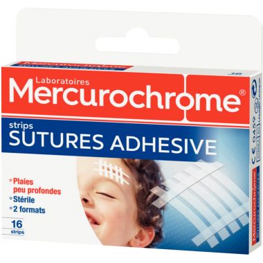 Boites de 16 pansements sutures adhésives