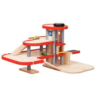PlanToys - Grand garage en bois sur 3 niveaux - PT6271